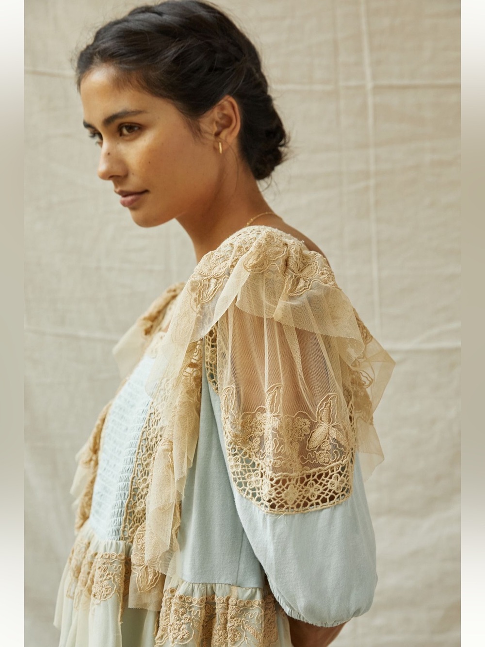 Anthropologie Forever That Girl Boho Peplum Princess Top - Picture 3 of 15